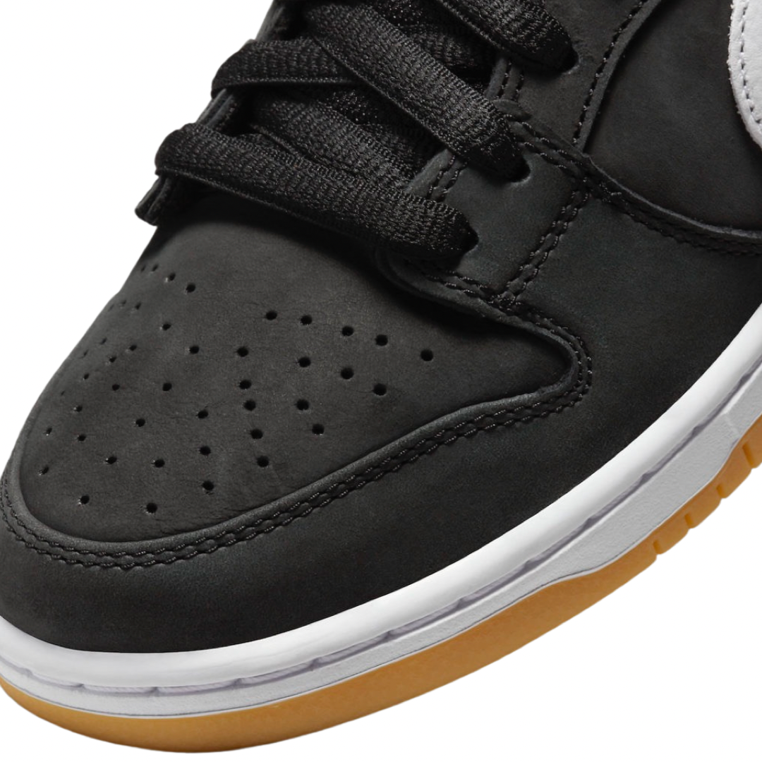 Nike SB Dunk Low Sneakers - Black Gum, Black & White - Skateboarding, Casual Wear & Street Style