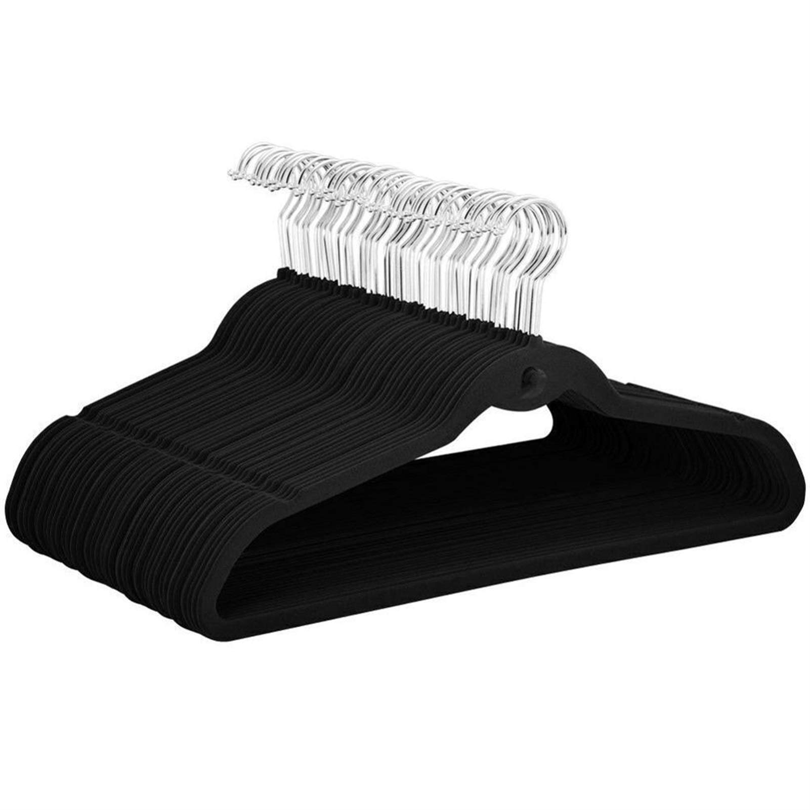 20Pcs Non-Slip Velvet Hangers for Suits, Shirts & Dresses - Space-Saving Closet Organizers with Hooks - Perfect for Home Wardrobe, Travel & Dry Cleaning Storage (20Pcs, Multi-Color)
