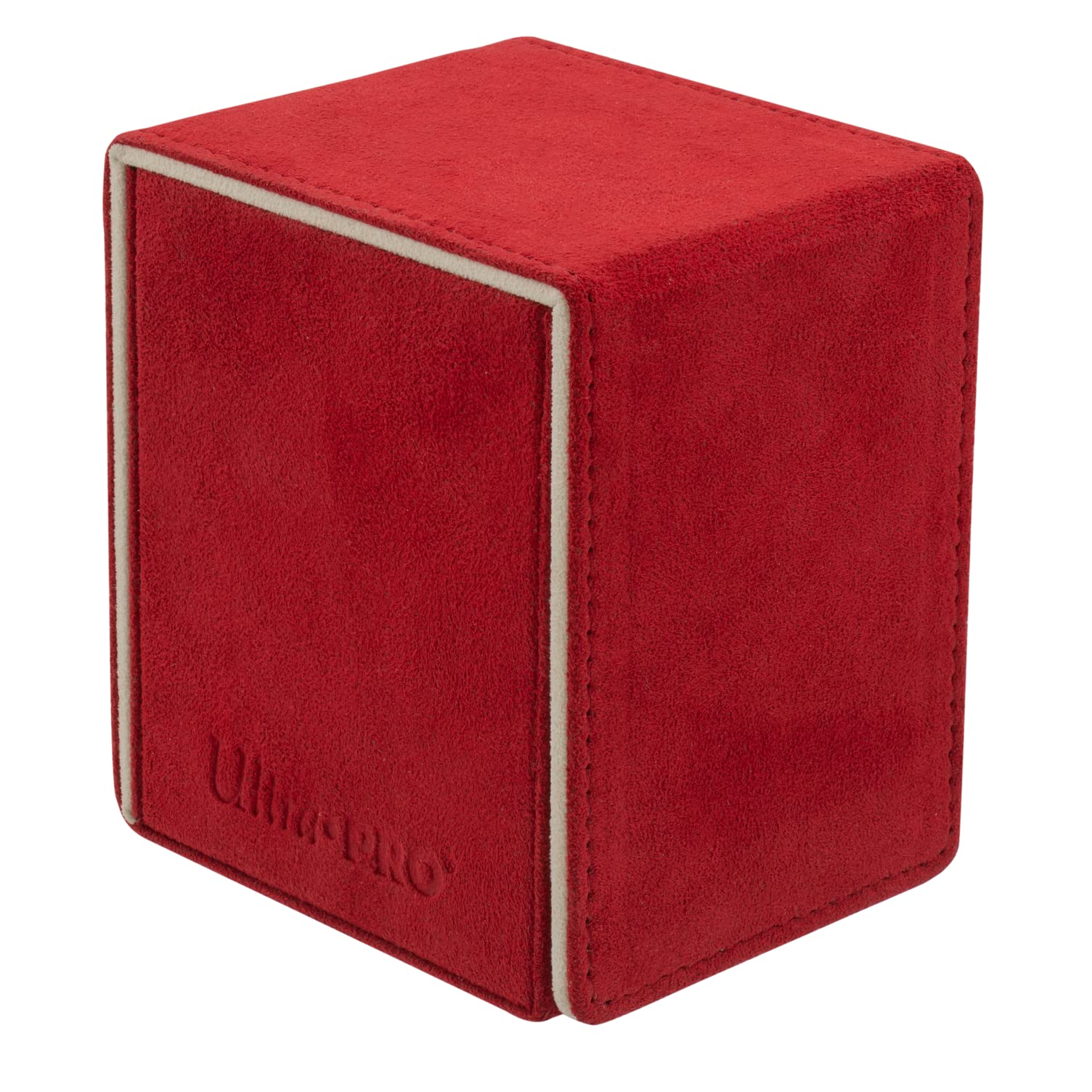 Ultra Pro Vivid Alcove Flip Deck Box (Red) - Holds 100 Double Sleeved Cards - Protective Storage for MTG, Pokemon, Yu-Gi-Oh, Sports & Trading Cards - Ideal for Game Nights, Tournaments & Collectors Display