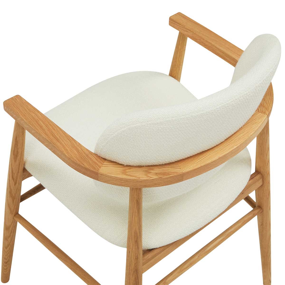 Aura Fabric Dining Chair - Solid Oak Wood Frame, Comfortable Upholstered Seat - Perfect for Kitchen, Dining Room, and Home Office Use