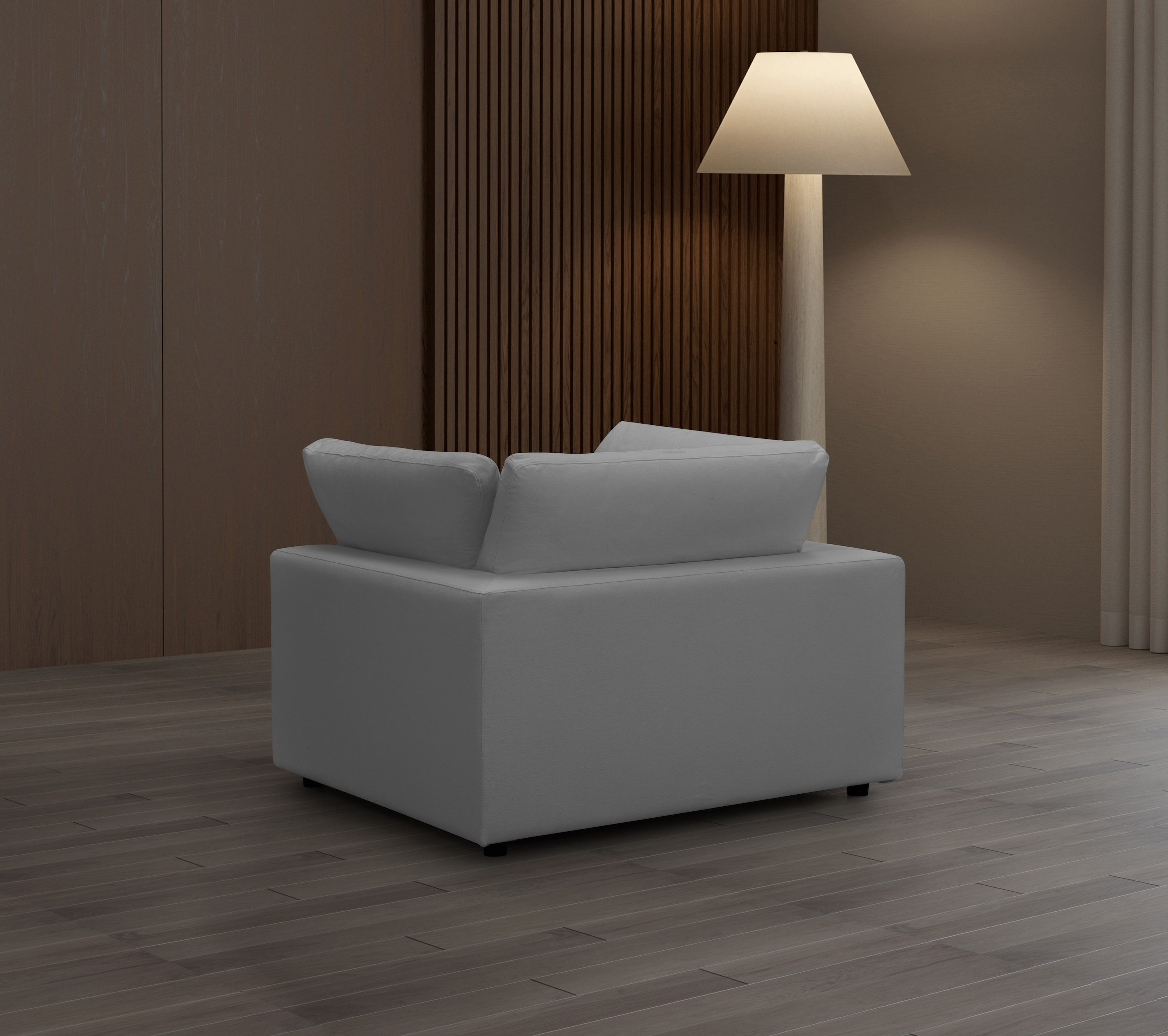 Modern Cali Lounge Chair in Sol Grey - Comfortable Mid-Century Accent Chair for Living Room, Bedroom & Patio - Perfect for Relaxing, Reading & Lounging