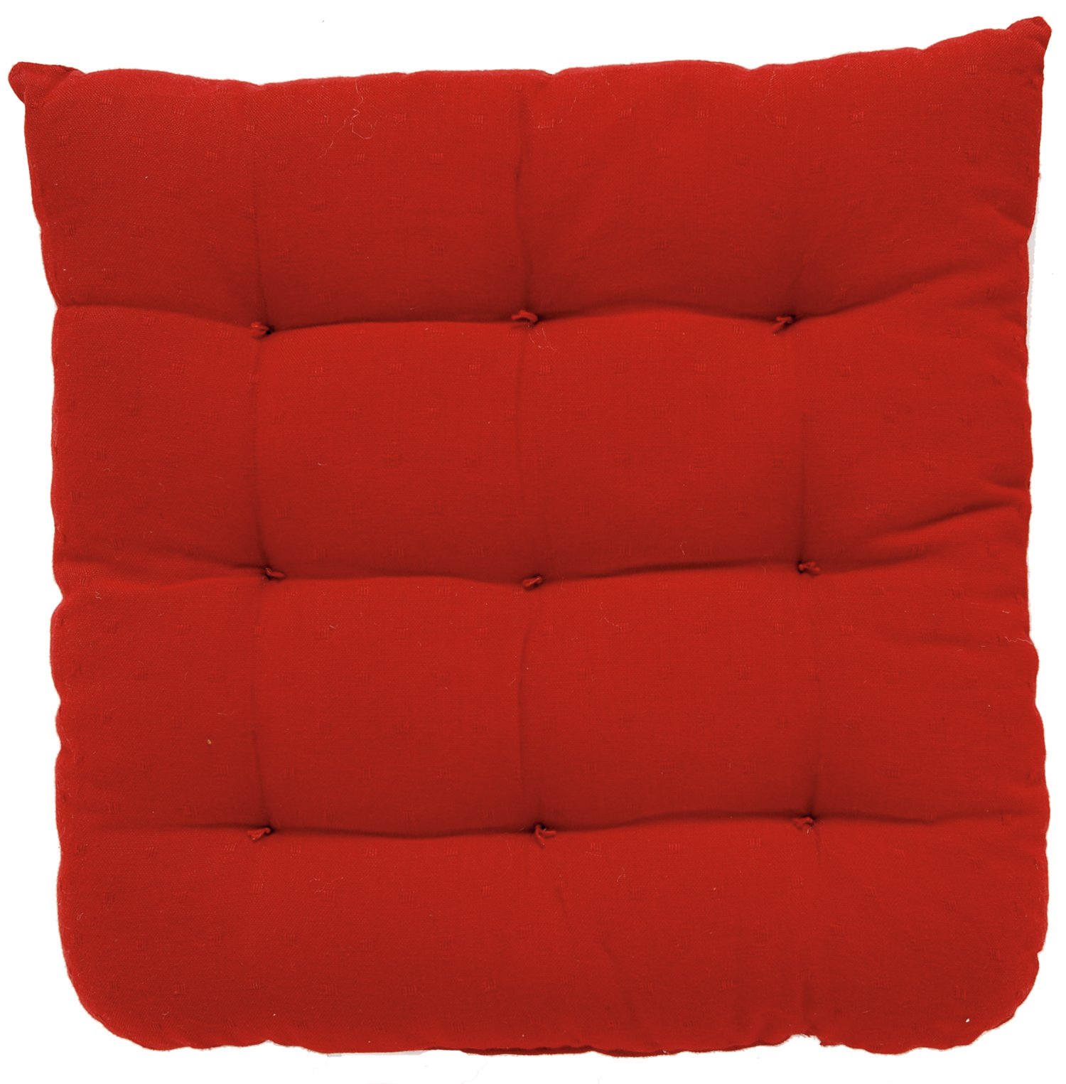 Now Designs Solid Chair Pad, Chili Red - Comfortable & Durable Seat Cushion for Dining Chairs, Office Chairs, and Outdoor Furniture - Perfect for Home, Kitchen, and Patio Use
