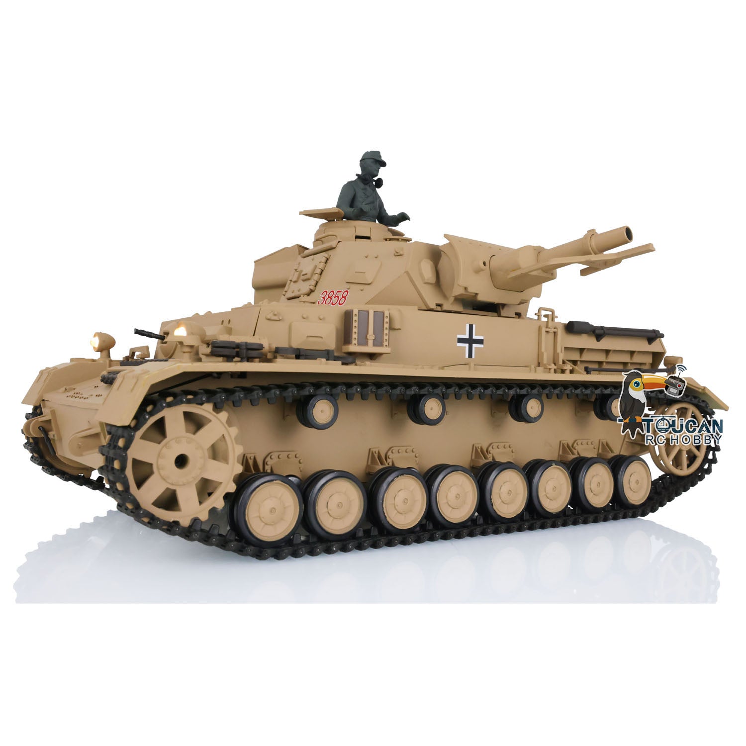 Henglong 1:16 Scale TK7.0 German Panzer IV F RTR RC Tank Model - 2.4GHz Remote Control, Realistic Military Tank with Sound & Smoke Effects - Perfect for Collectors, Military Enthusiasts & RC Hobbyists (US Stock)