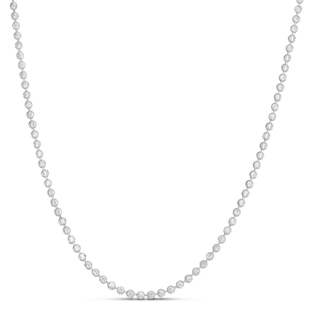 14K Gold 2.5mm Moon Chain Necklace for Women - Dainty Layering Jewelry for Everyday Wear & Special Occasions
