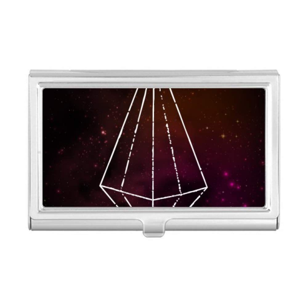 Crystal Star Universe Sky Fantasy Business Card Holder - Elegant Metal Card Case for Men & Women - Perfect for Office, Meetings, Networking Events & Professional Use