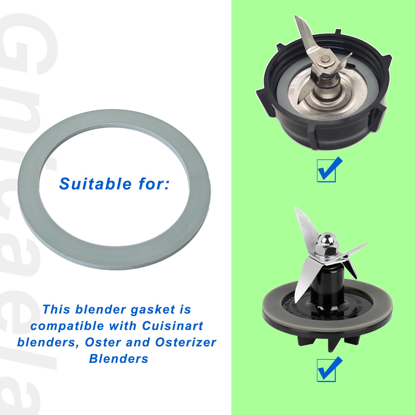 Oster Blender Gasket Replacement Parts - 4 Pack Rubber Seal Rings for Osterizer Blenders - Durable Blender Accessories for Smoothies, Juicing & Food Processing