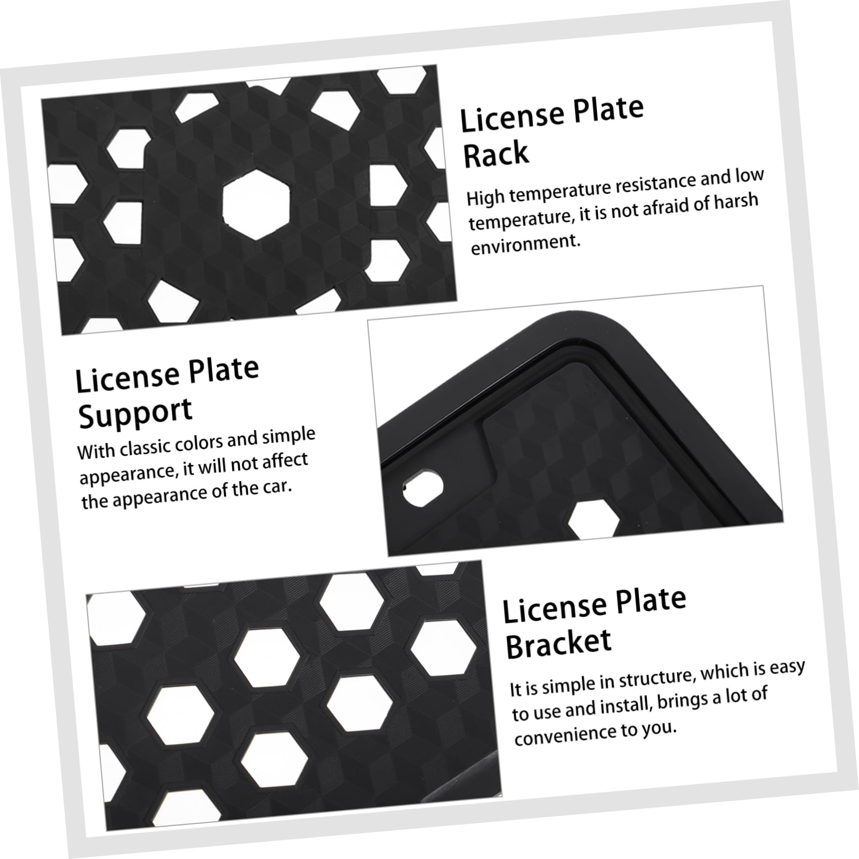 Vaguelly 16-Piece Anti-Scratch License Plate Frame Set - Durable Car License Plate Holder & Mount for All Vehicles - Perfect for Car Accessories, Auto Detailing & Vehicle Protection