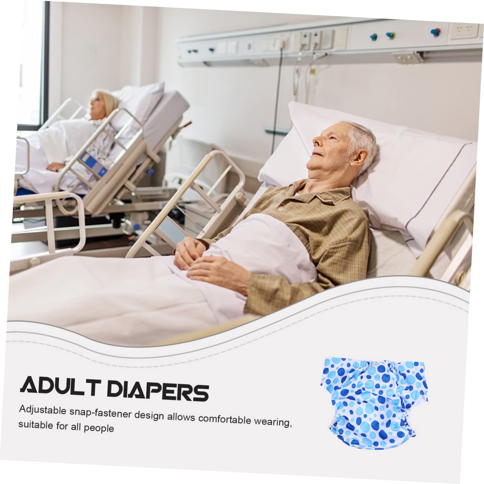Healeved 8 Pcs Adult Diapers for Women & Men - Disposable Briefs, Incontinence Underwear, Overnight Protection - Ideal for Bedwetting, Postpartum Care, and Elderly Use