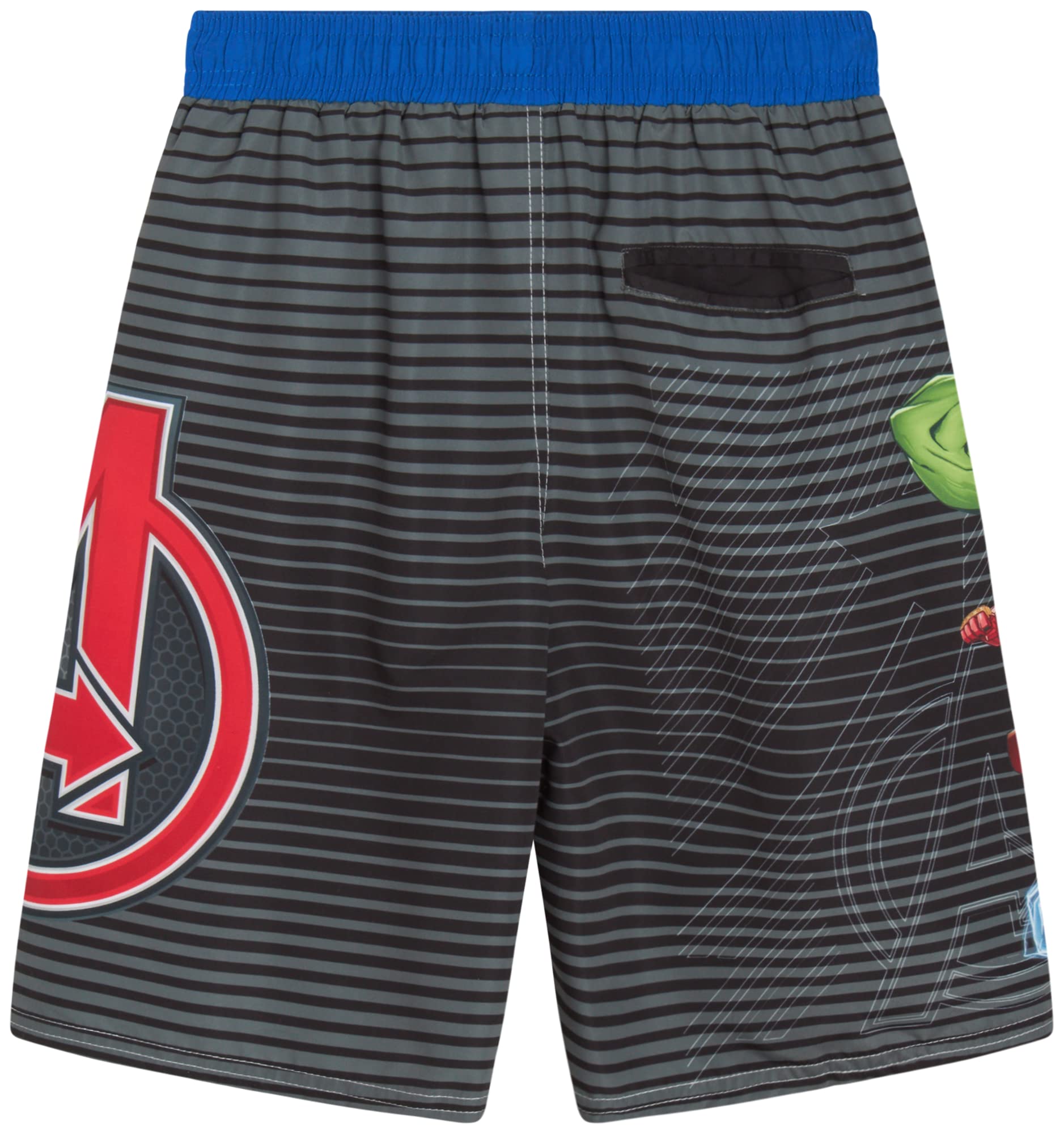 Marvel Avengers Boys' Swim Trunks - Spider-Man, Captain America, Hulk UPF 50+ Quick Dry Swim Shorts for Kids (2T-12) | Beach, Pool & Summer Water Activities