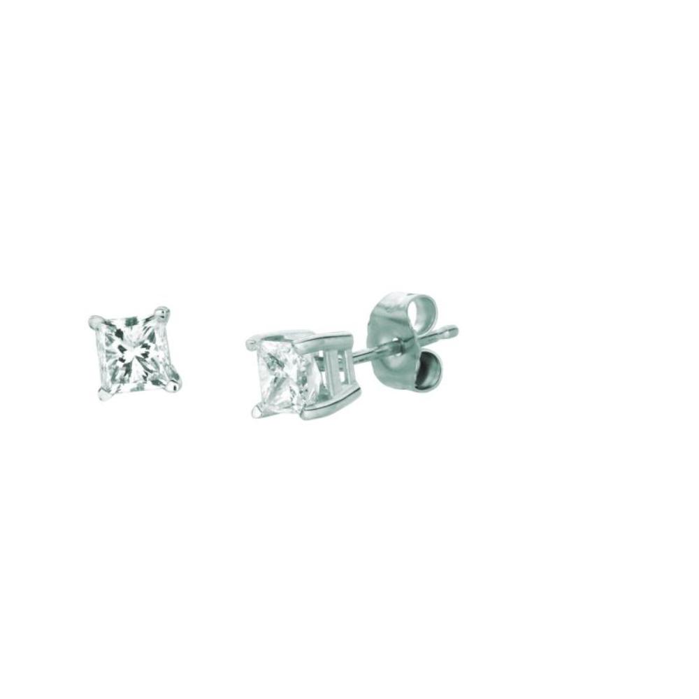 14K Gold Princess Cut Diamond Stud Earrings - 0.35ct G-H Color SI2 Clarity | Elegant Jewelry for Women, Perfect Gift for Anniversary, Birthday & Special Occasions