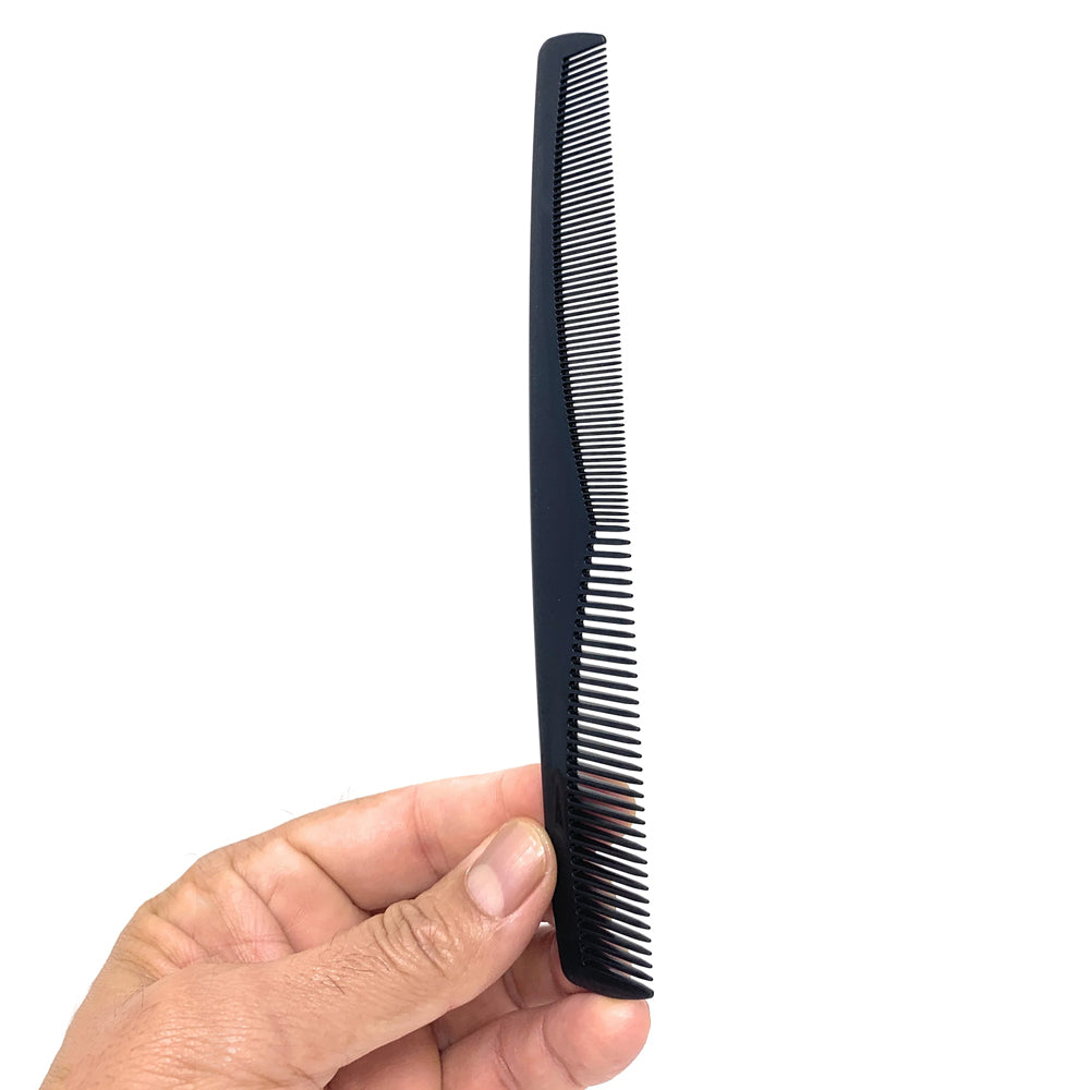 Scalpmaster 7.5 Inch Heat Resistant Barber Comb - Professional Salon Finishing Comb for Men & Women - Hair Cutting & Styling Tool - 2 Pack for Travel & Home Use