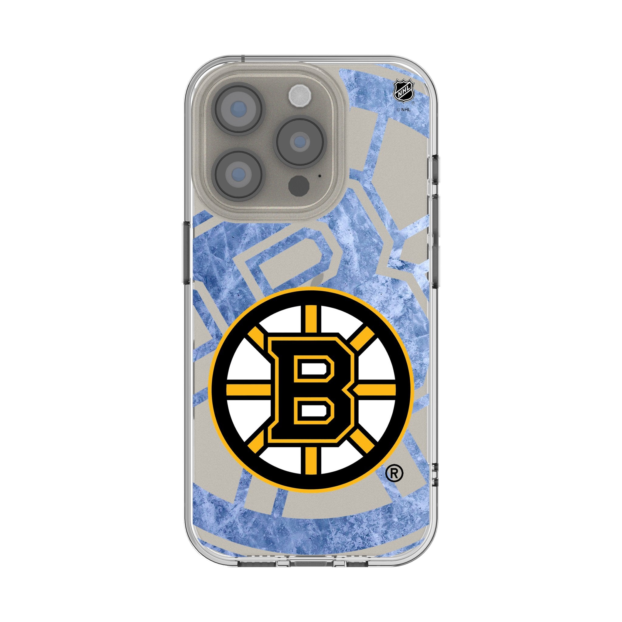 Boston Bruins Ice Tilt Clear iPhone Case for iPhone 14/13/12/11 Pro Max - Shatterproof Protective Cover with Team Logo - Perfect for Hockey Fans & Game Day Accessories