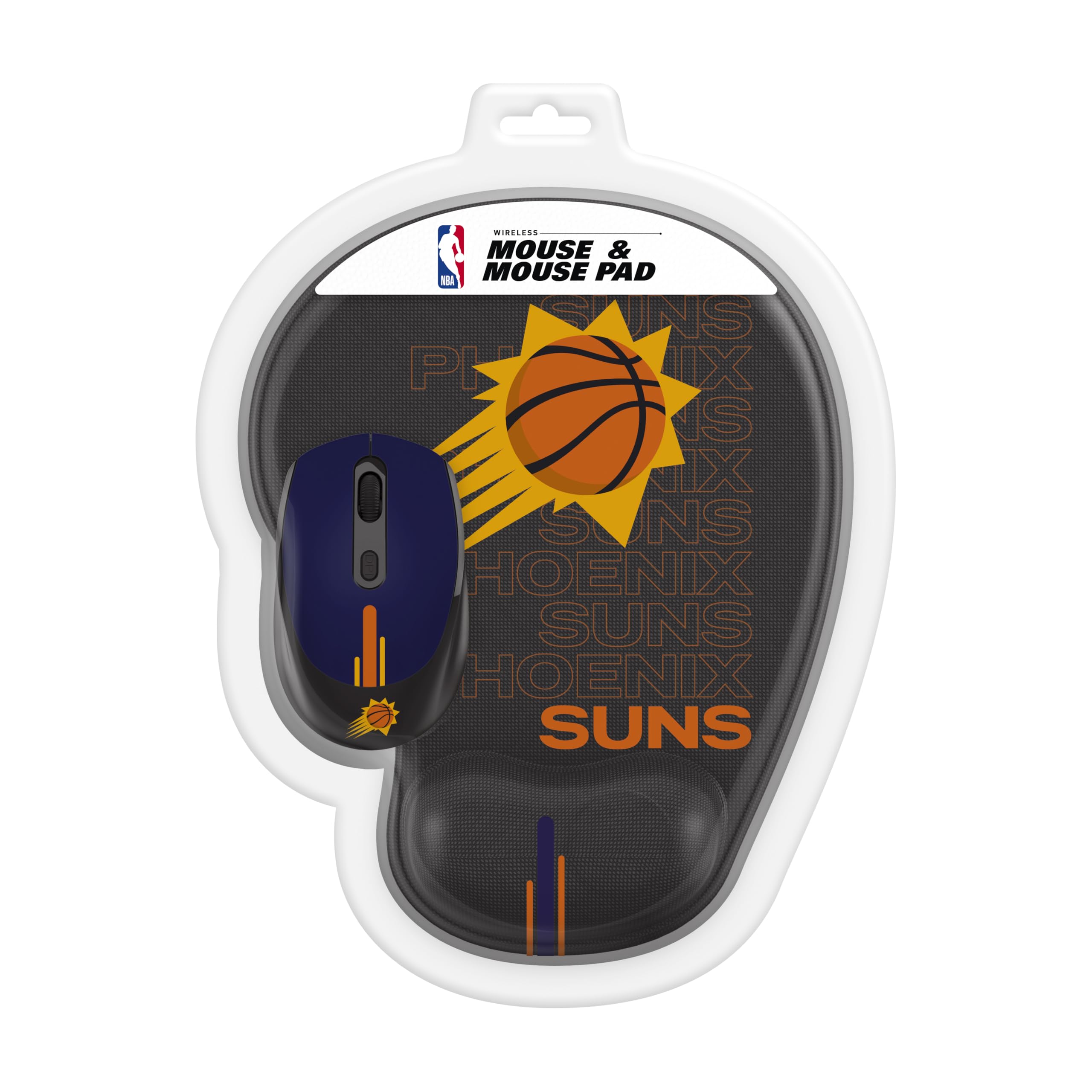 SOAR NBA Wireless Gaming Mouse with RGB Lighting & Non-Slip Mouse Pad Set - Perfect for Basketball Fans, PC Gamers & Office Work