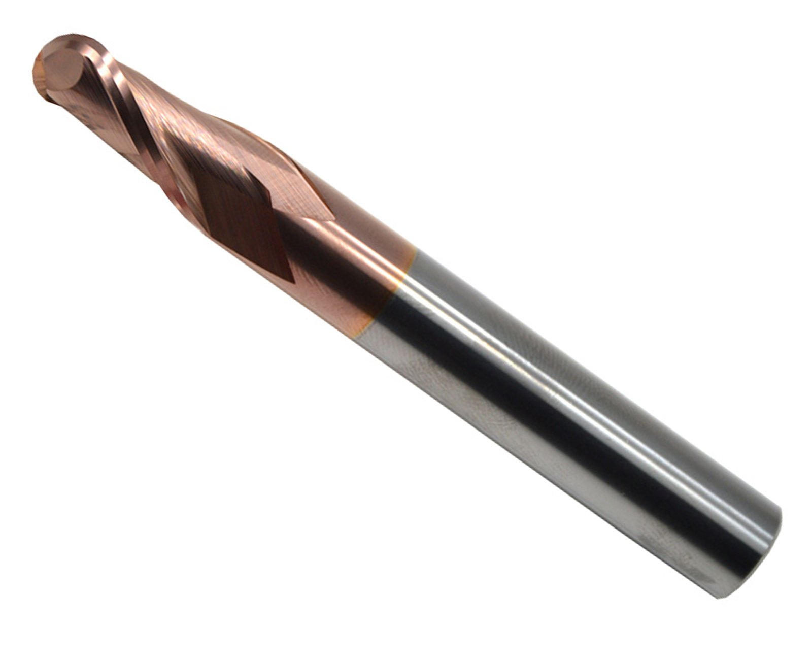 Wokesi 2mm 3mm 4mm 5mm Ball Nose End Mill Set - 4-Piece HRC60 Solid Carbide CNC Router Bits with TiAlN Coating for Metal & Wood Milling - Perfect for CNC Machining, Engraving, and Precision Cutting
