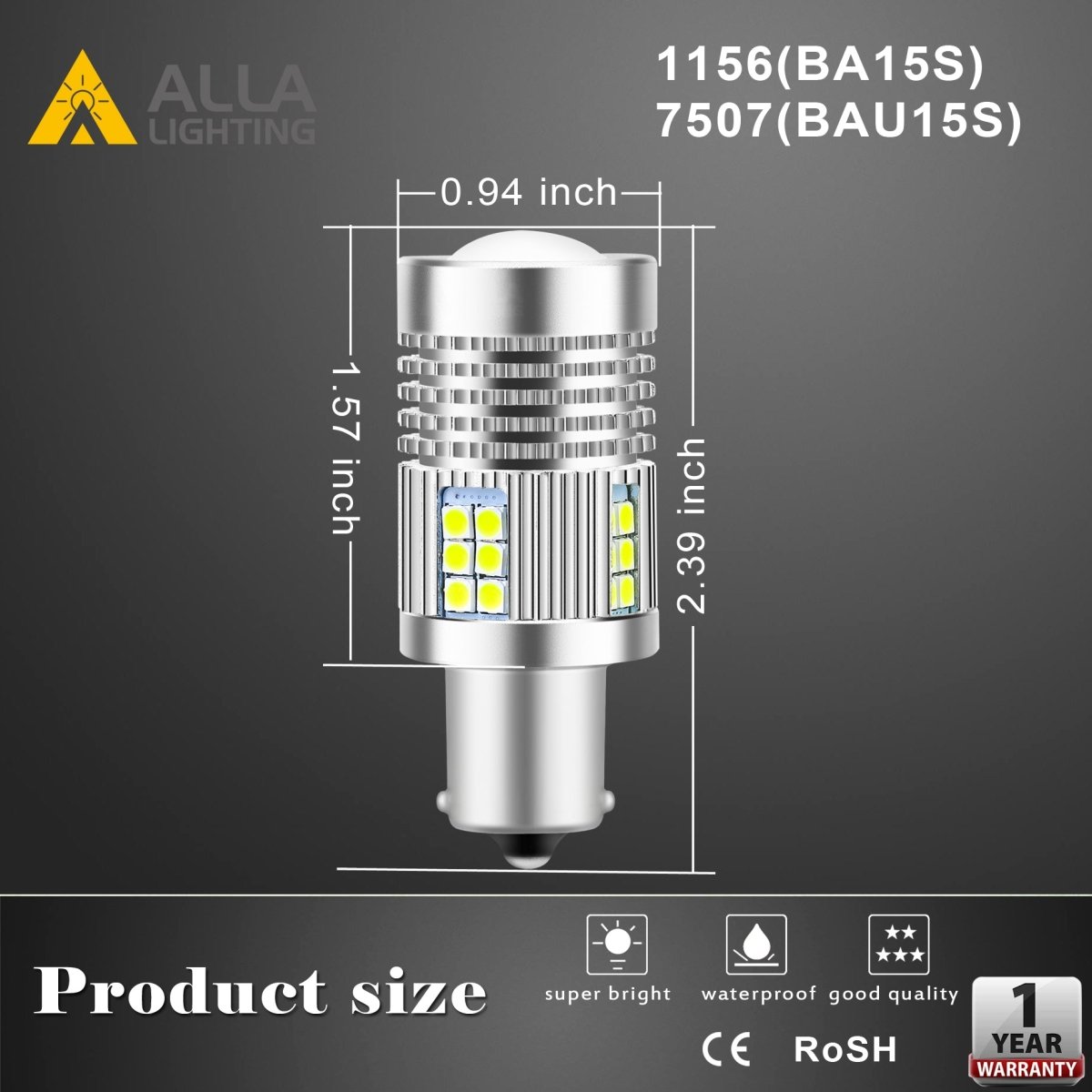 1156 LED Bulb CANbus BA15S - 3497 1156NA 7506 Turn Signal & Reverse Lights for Cars, Trucks, Motorcycles - Durable & Bright Replacement Bulb for Daytime & Night Driving
