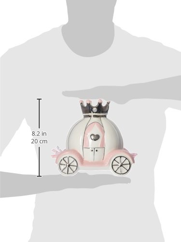 Baby Aspen Little Princess Ceramic Carriage Piggy Bank - Perfect Gift for Girls' Birthday, Christmas & Savings