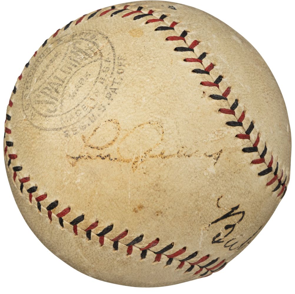 Authentic 1920s Babe Ruth & Lou Gehrig Signed New York Yankees Spalding NL Baseball with PSA/DNA LOA - Perfect for Baseball Memorabilia Collectors & Yankees Fans Display