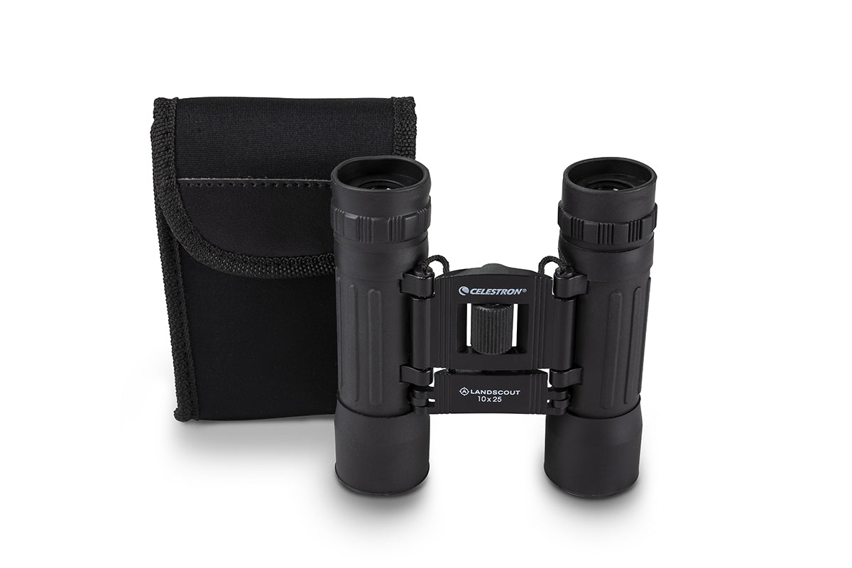 LandScout 10x25mm Roof Binoculars - Compact & Lightweight for Bird Watching, Hiking, and Outdoor Adventures - High Power Magnification for Clear Viewing
