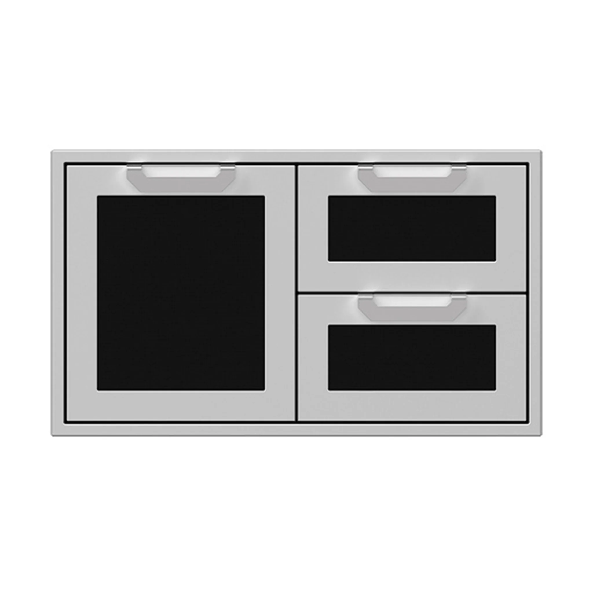 Hestan 36-Inch Outdoor Combo Door/Drawer Stainless Steel Grill Cabinet - Perfect for Patio, Backyard BBQ, and Outdoor Kitchen Setup