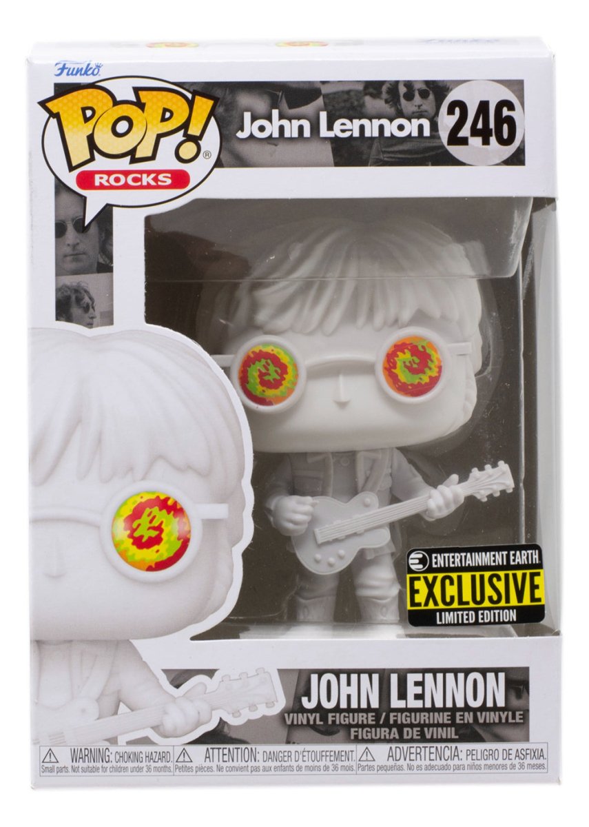 John Lennon Funko Pop! Vinyl Figure #246 EE Exclusive - The Beatles Music Collectible for Fans, Gift Idea & Display Piece for Home, Office & Music Room Decor