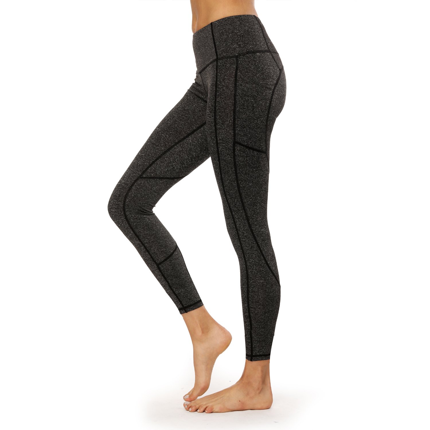 Miweel Women's High Waist Yoga Pants with Pockets - Tummy Control Workout Leggings for Running, Gym & Yoga | 4-Way Stretch Capri Tights for Women | Perfect for Fitness, Lounge & Everyday Wear