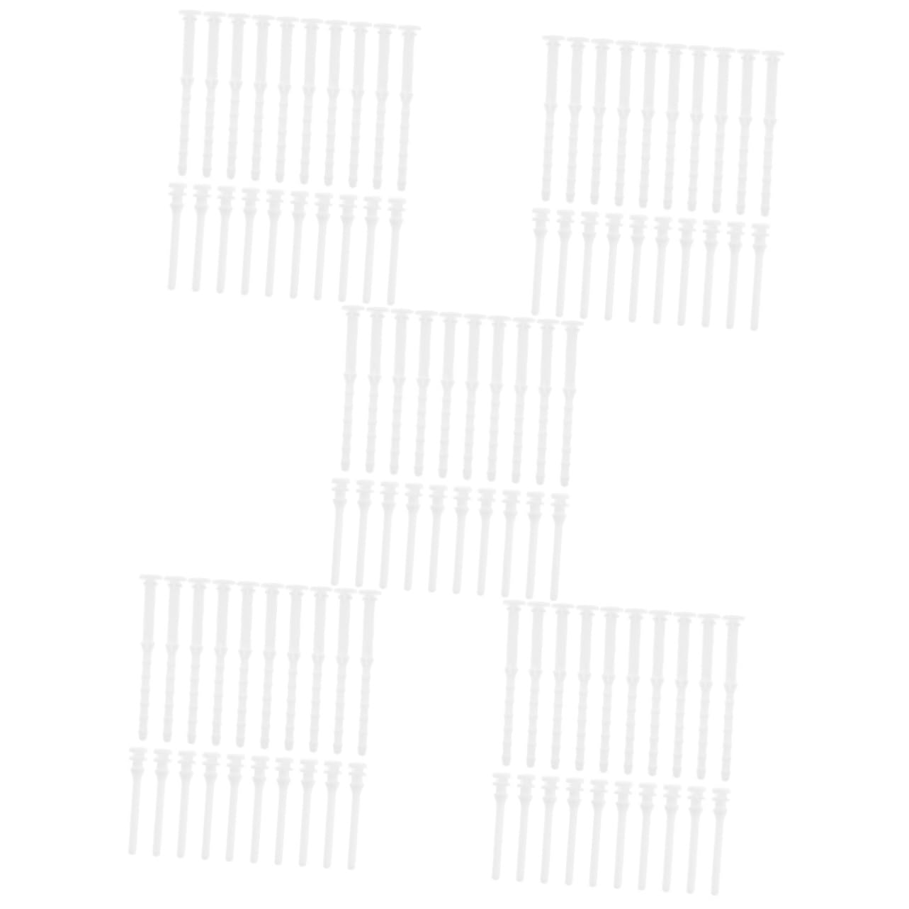 iplusmile 100 Pcs Computer Case Glue Nails Rivets Kit - Black Fan Mounting Pins & White Silicone Rubber Screws for PC Case Fan Installation - Perfect for PC Builders, Computer Repair, and DIY Enthusiasts