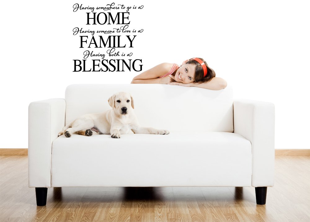 Family Love Quote Vinyl Wall Decal Sticker - Inspirational Home Decor Art for Living Room, Bedroom & Nursery - Perfect for Housewarming Gifts & Interior Design