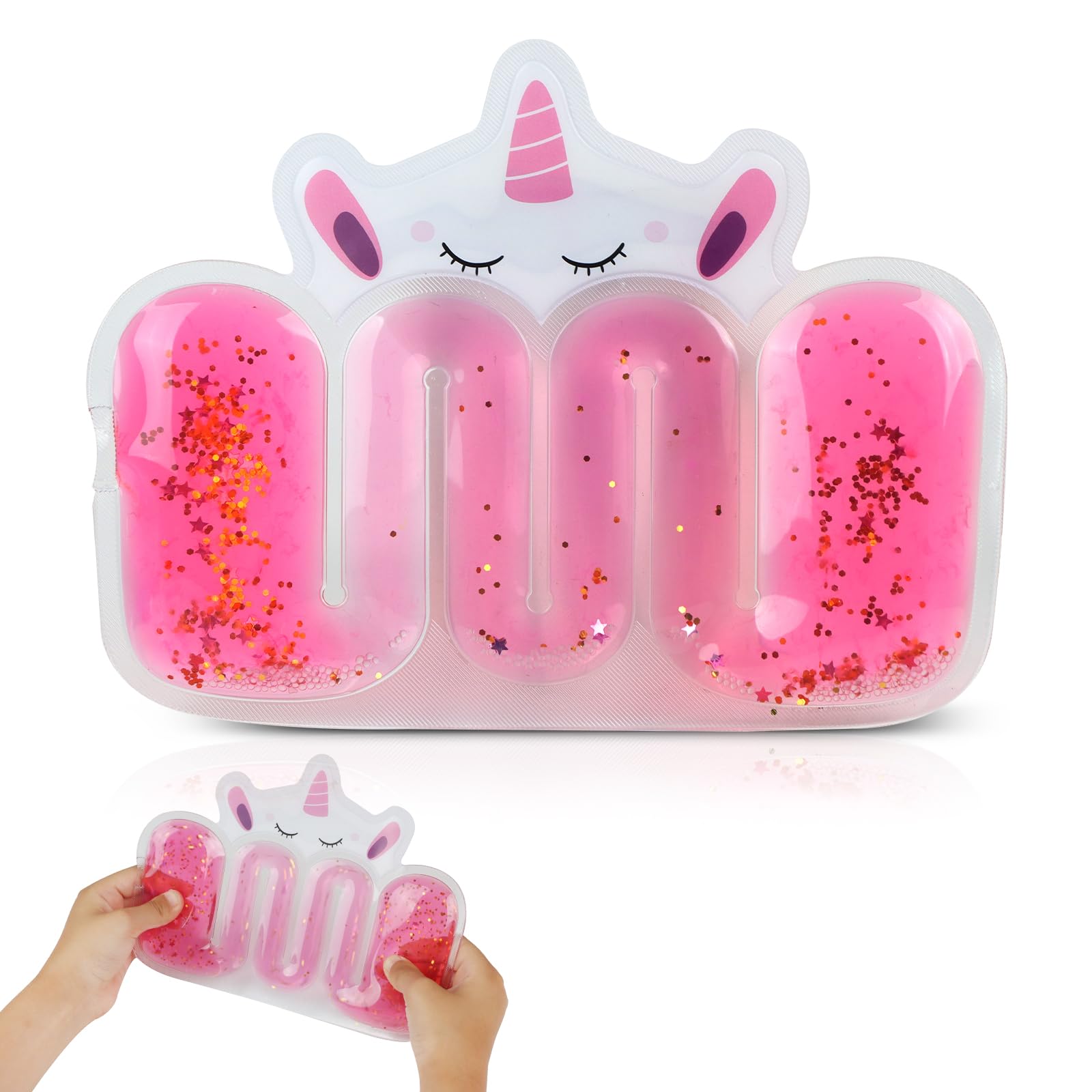 Sensory Fidget Maze Tube Toy for Kids with Colorful Goo - Stress Relief & Anxiety Calming Toys for Autism & ADHD - Perfect for Classroom Prizes, Birthday Gifts & Sensory Play (Pink)
