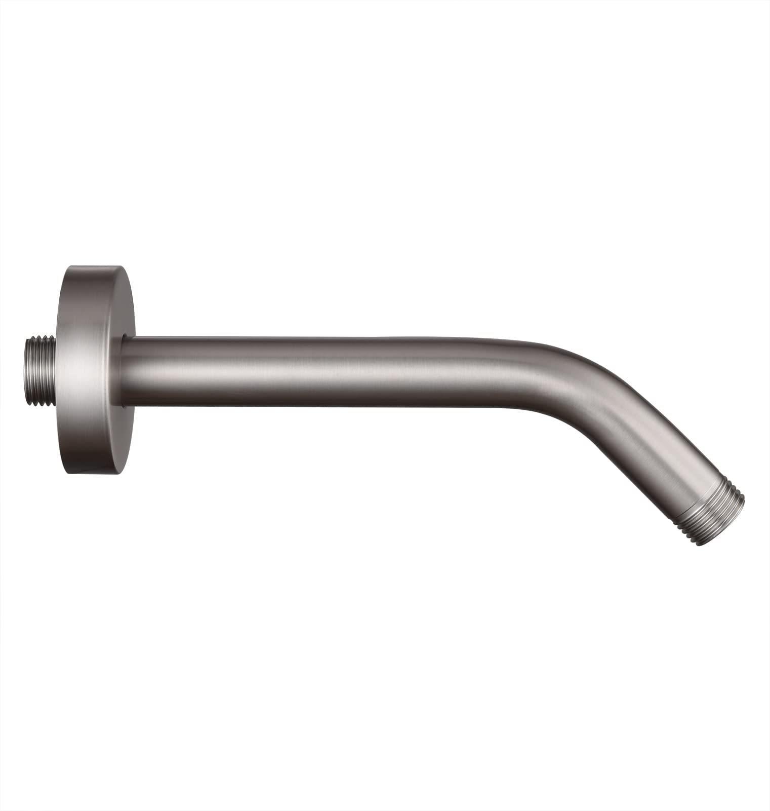 Stainless Steel Shower Head Extension Arm with Flange & Tape - 8 Inch Brushed Nickel Wall Mounted Shower Head Extender for Fixed Shower Heads | Perfect for Bathroom Renovation & Space-Saving Shower Solutions