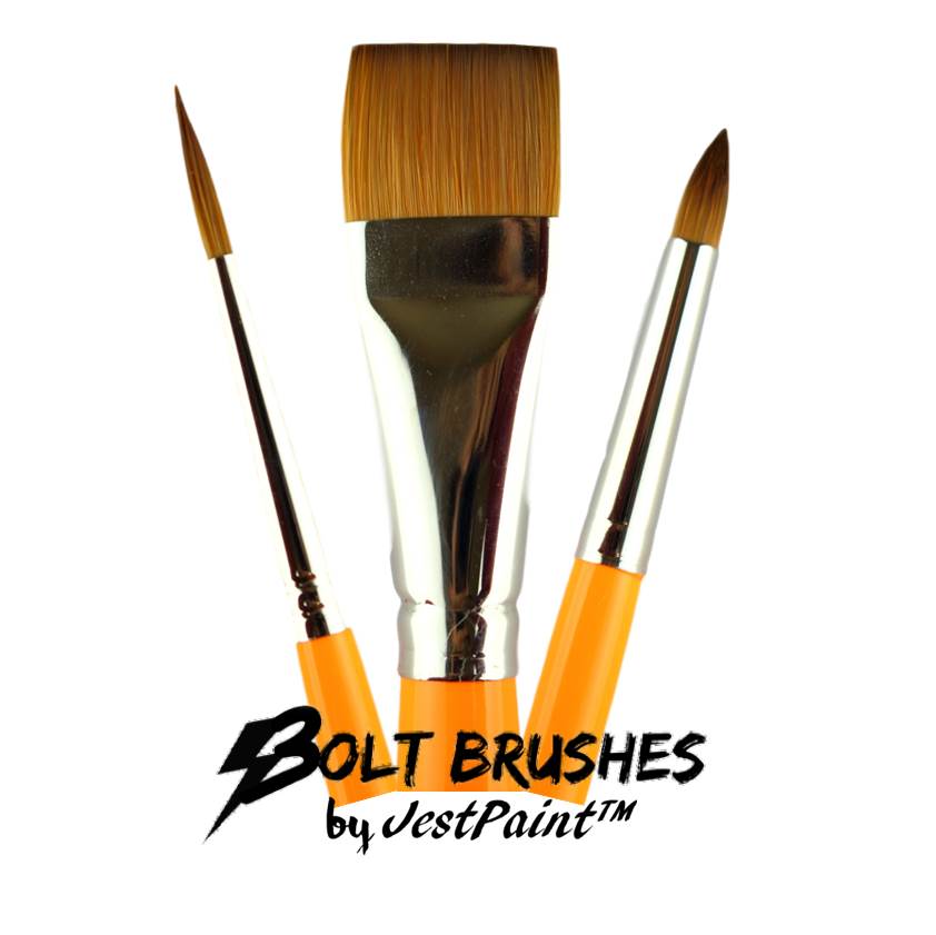 Bolt Paint Brushes by Jest Paint - Premium Artist Brushes for Acrylic, Oil & Watercolor Painting - Perfect for Canvas, Wood & DIY Art Projects