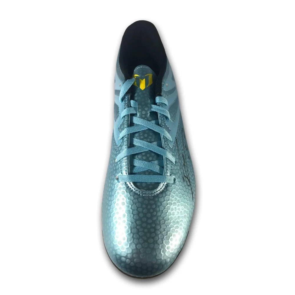 Authentic Lionel Messi Signed Adidas 15.4 Cleats with COA - Barcelona Edition - Perfect for Soccer Collectors & Memorabilia Displays
