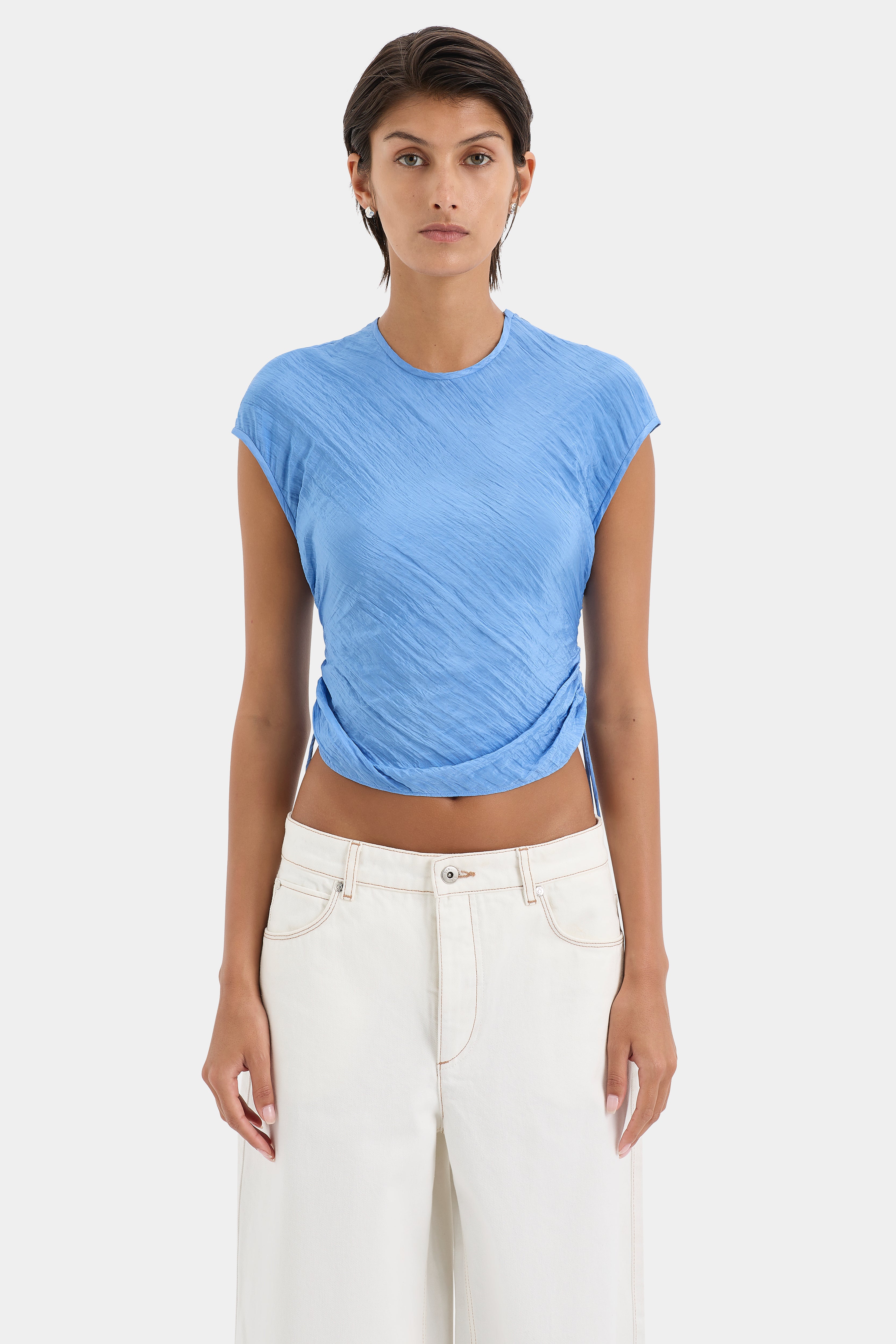 Ligera Gathered Top for Women - Stylish Casual Blouse for Everyday Wear | Perfect for Office, Date Night & Weekend Outfits
