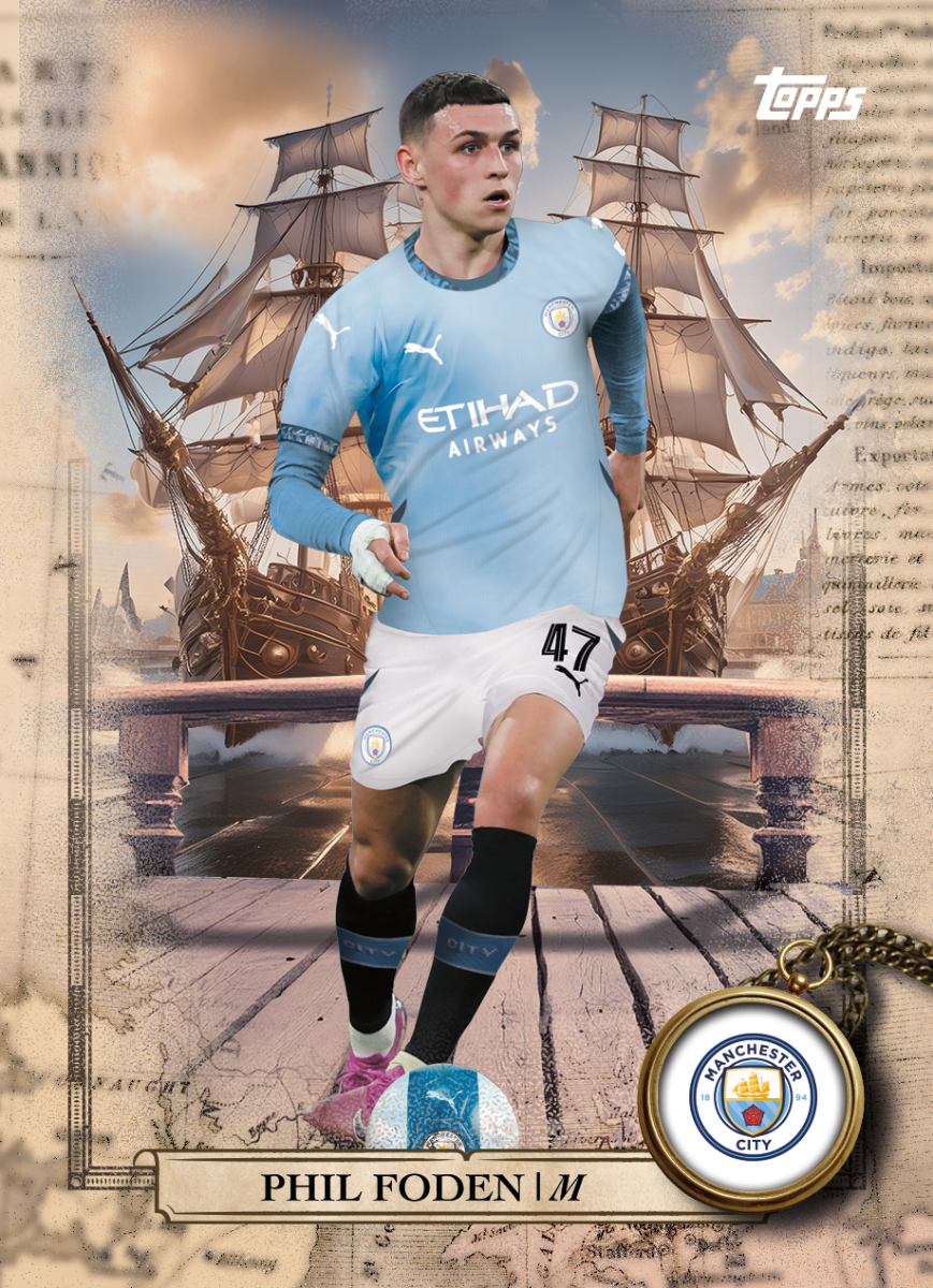 Topps Blue Moon Manchester City 2024/25 Hobby Box - Soccer Trading Cards Collection for Fans & Collectors - Perfect for Gifts, Display, and Investment