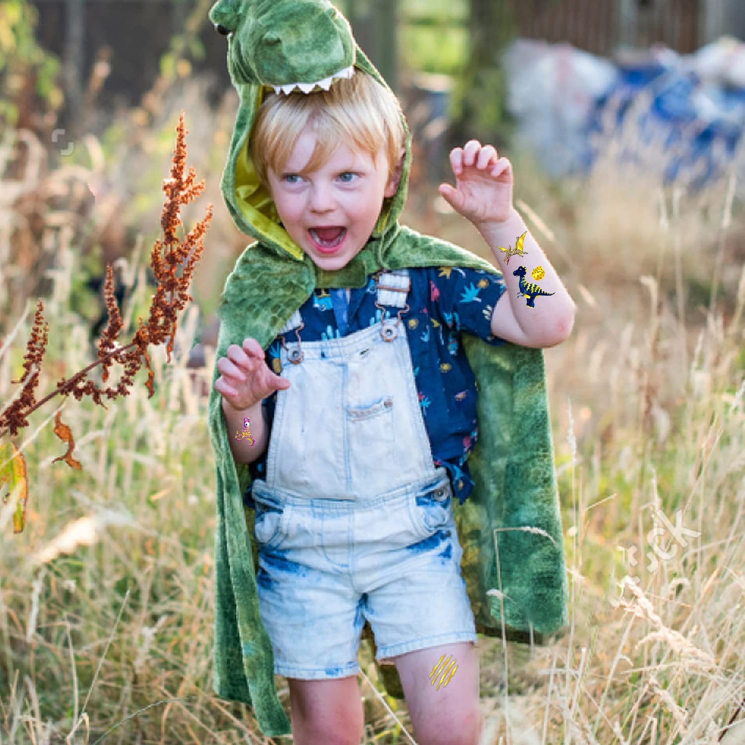 Dinosaur Tattoos for Kids - 100 Glitter Styles for Birthday Parties & Games