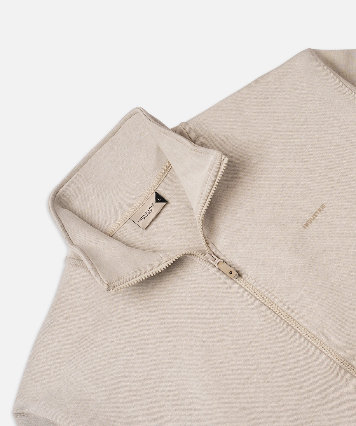 The Manning Zip Through Track Top - Stone Heather | Lightweight & Breathable Men's Running Jacket for Outdoor Sports & Casual Wear