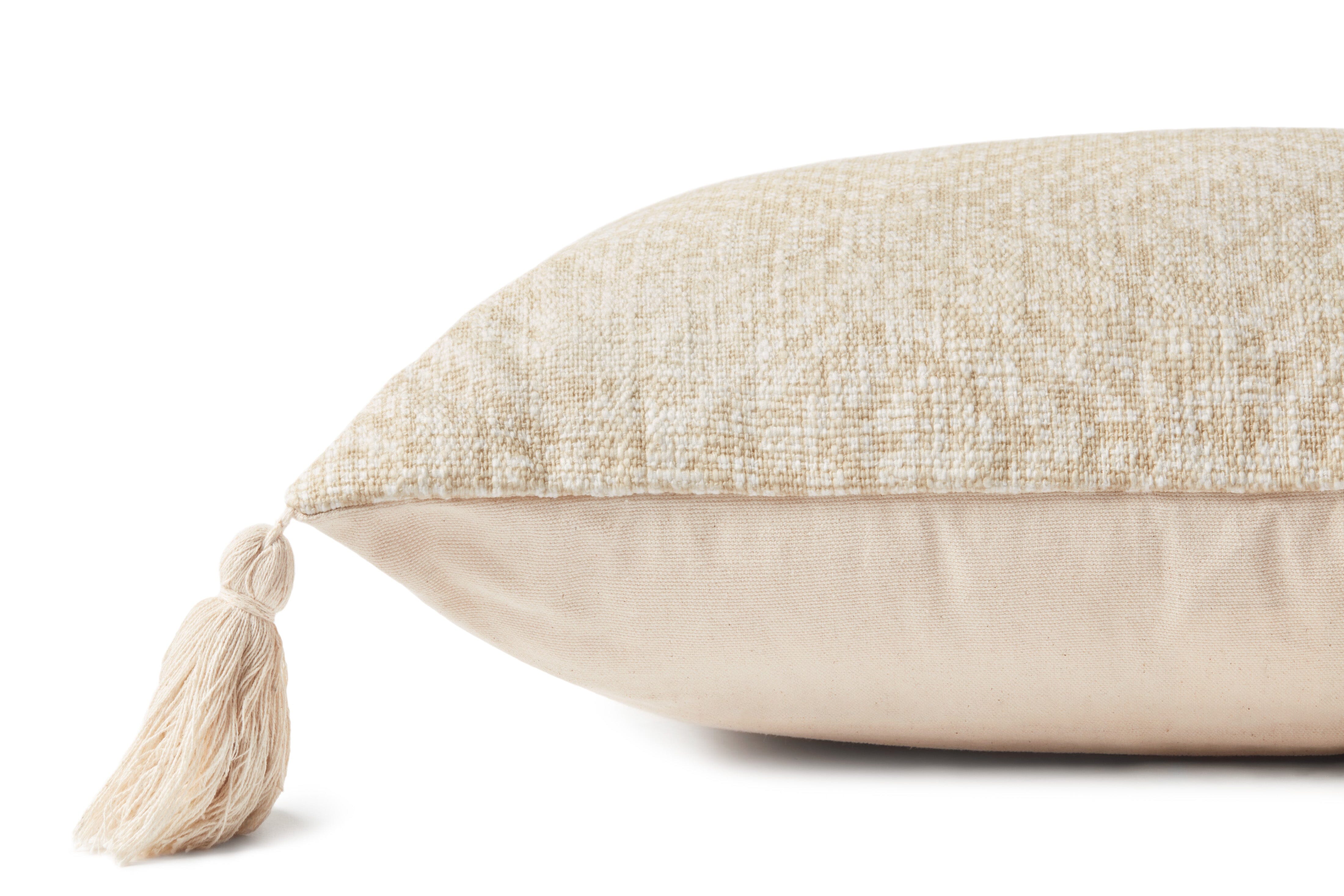 Loloi Decorative Throw Pillow Cover P0621 Ivory - Soft & Stylish Accent Pillow for Sofa, Bed, or Chair - Perfect for Living Room, Bedroom, and Home Decor