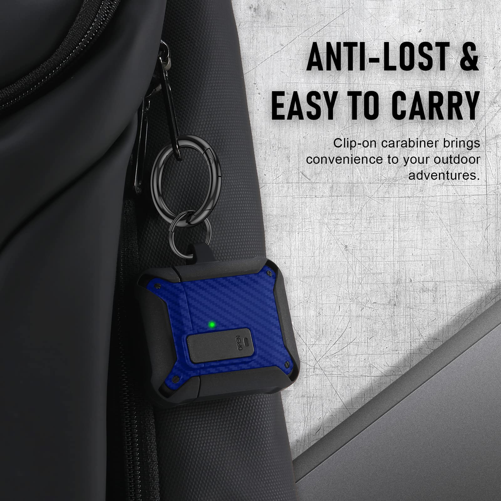 Military Armor AirPods Case for AirPods 1/2 - Secure Lock Protective Cover for Men & Women - Perfect for Travel & Outdoor