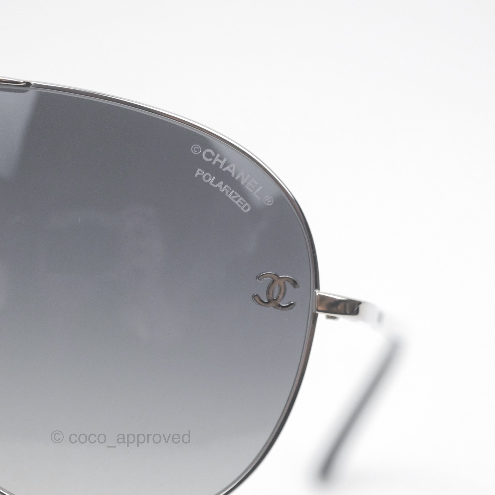 Chanel 4189 Titanium & Calfskin Pilot Sunglasses with Grey Lenses - Luxury Aviator Shades for Men & Women | Perfect for Driving, Travel & Fashion Accessories
