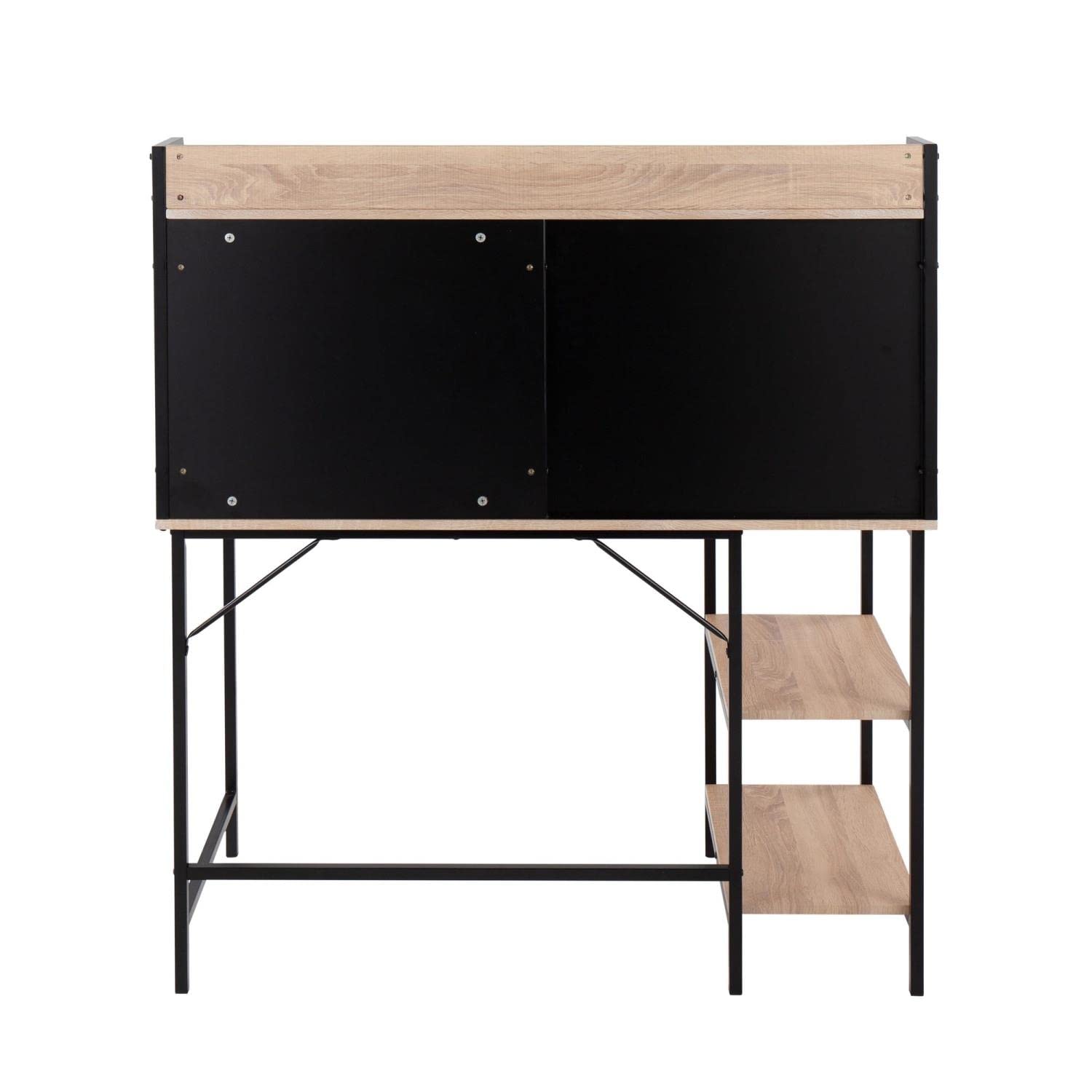 LumiSource Geo Shelf Desk - Modern Home Office Desk with Storage, Compact Computer Desk for Small Spaces, Gaming & Study Desk - Perfect for Bedrooms, Dorms & Workspaces