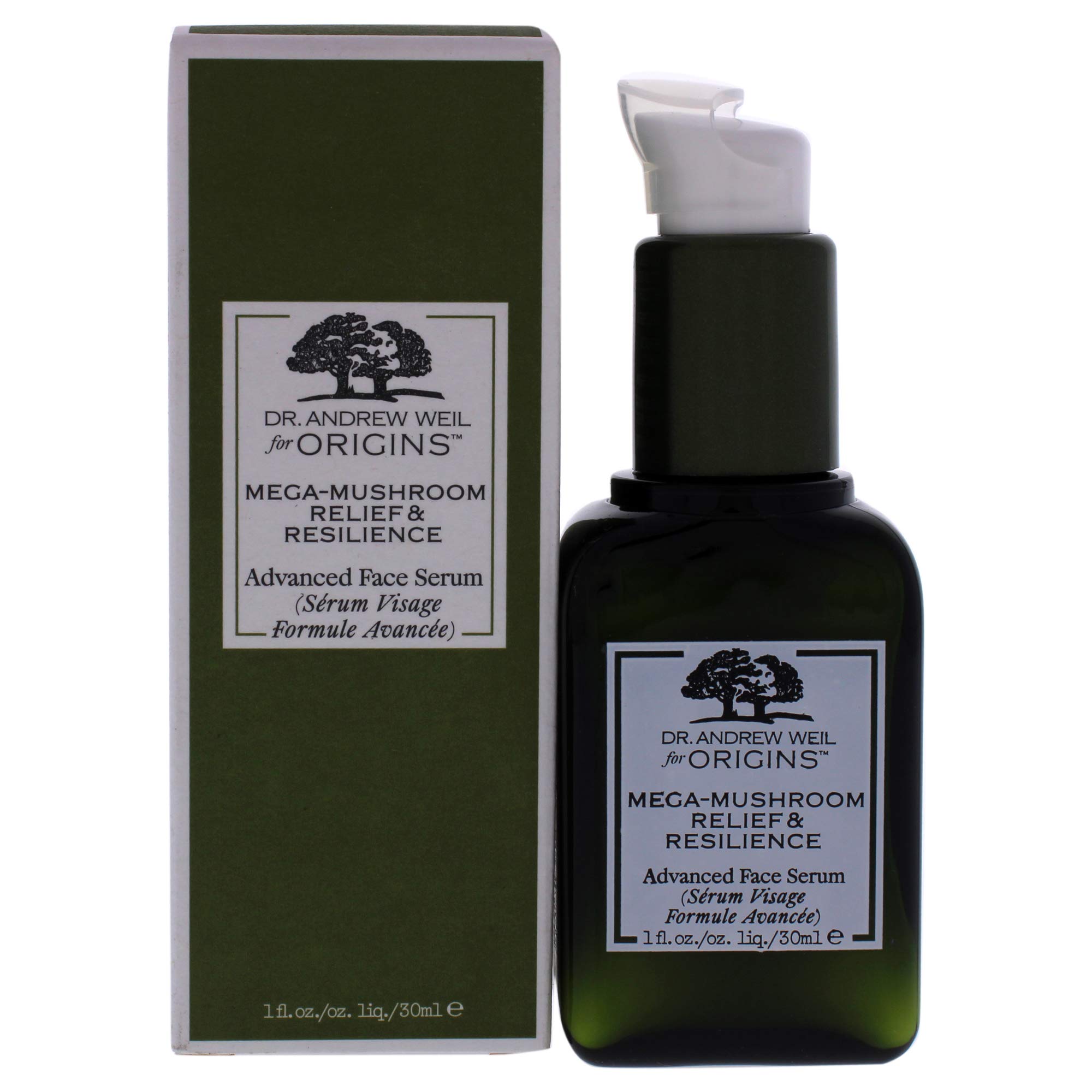 Origins Mega-Mushroom Relief & Resilience Advanced Face Serum for Women - 1 oz Anti-Aging Hydrating Facial Serum for Dry, Sensitive Skin - Perfect for Daily Skincare Routine & Nighttime Use