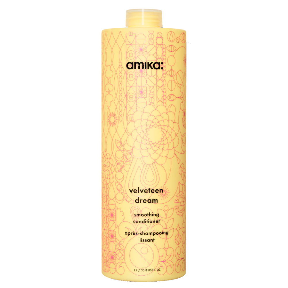Amika Velveteen Dream Smoothing Conditioner for Dry & Damaged Hair - Hydrating & Repairing Hair Treatment for Silky Soft Locks - Perfect for Daily Use & Salon-Quality Results at Home
