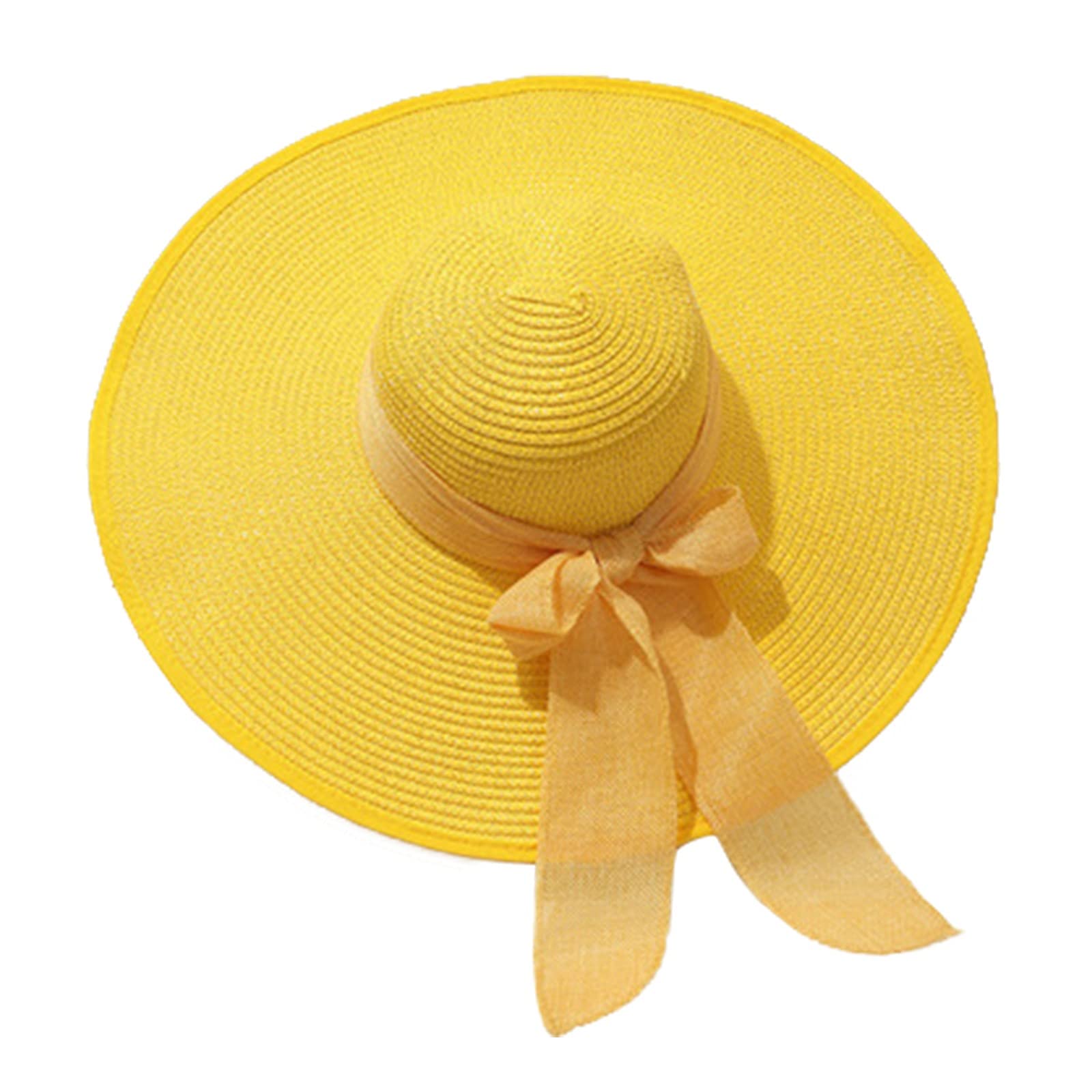 Women's Wide Brim Straw Sun Hat - UPF 50+ UV Protection Summer Beach Hat with Adjustable Chin Strap - Perfect for Outdoor Activities, Gardening, Vacations & Poolside Relaxation