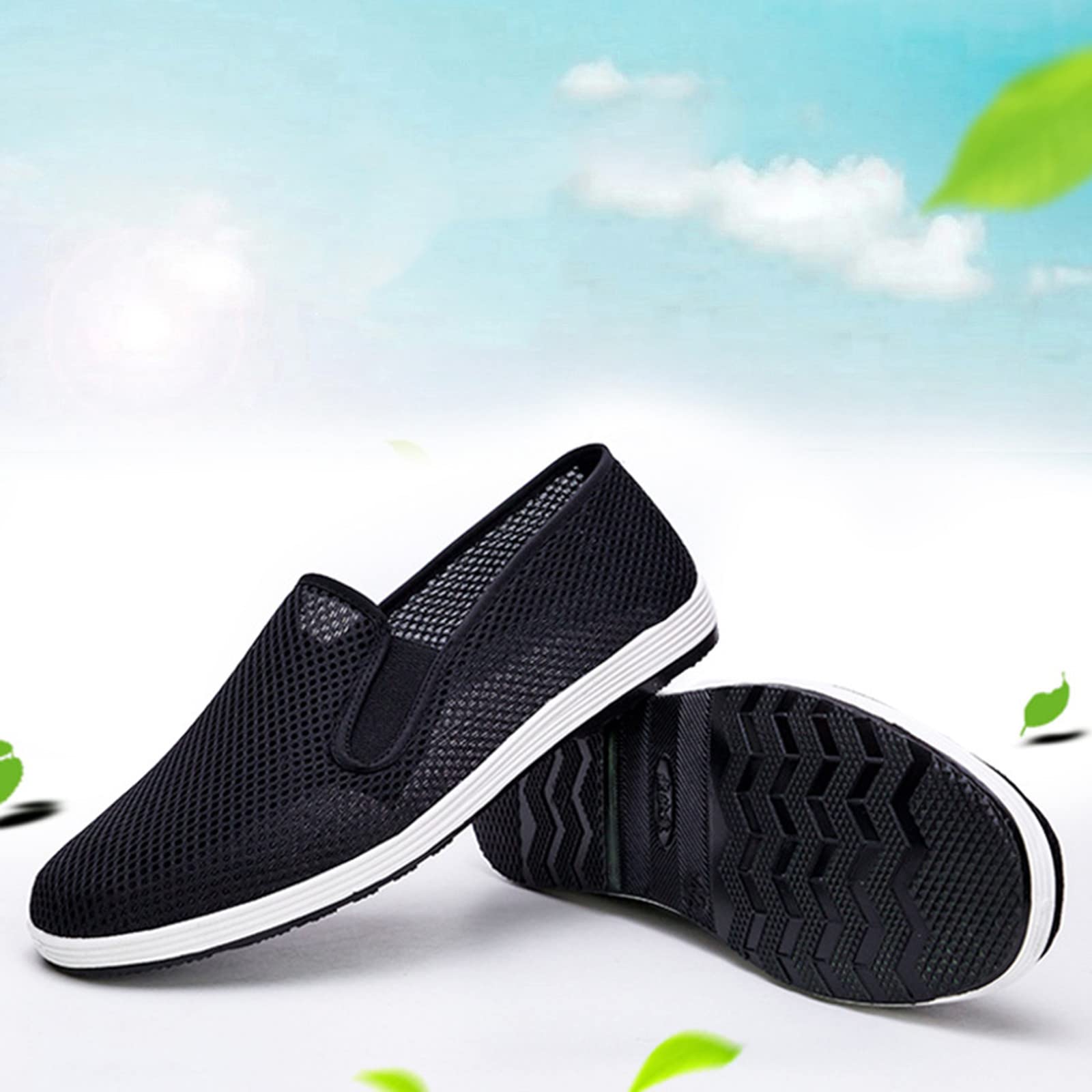 Men's Lightweight Mesh Boat Shoes - Summer Deck Slippers & Aqua Shoes for Outdoor Activities | Barefoot-Friendly Unisex Sports Shoes for Beach, Pool & Water Sports