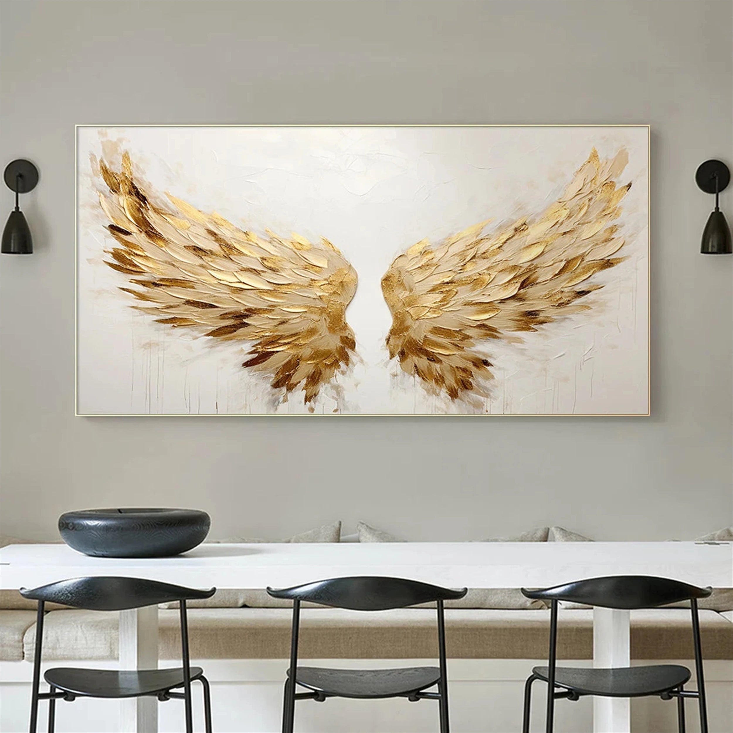 Abstract Painting #AB 090 - Modern Wall Art for Living Room, Bedroom & Office Decor | Handmade Canvas Artwork