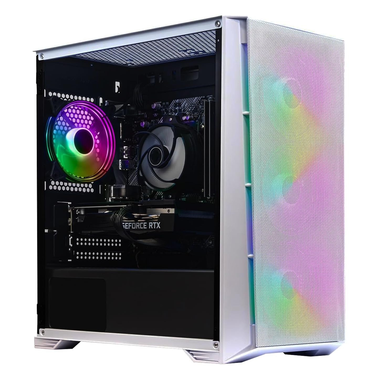 ADMI Gaming PC - AMD Ryzen 5 5500 Processor, NVIDIA RTX 3050 6GB GDDR6 Graphics, 16GB 3200MHz DDR4 RAM, 1TB NVMe SSD, 500W 80+ Bronze PSU, White RGB Mesh Case with WiFi - Preinstalled Windows 11 | Perfect for 1080p Gaming, Streaming & Content Creation