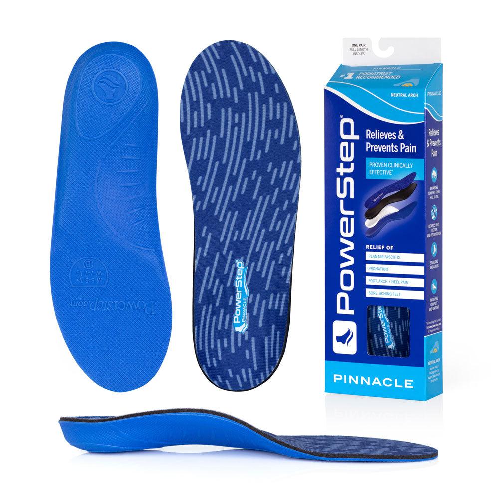 Pinnacle Insoles - Premium Arch Support & Cushioning for All-Day Comfort - Ideal for Running, Walking & Standing - Best Orthotic Shoe Inserts for Men & Women