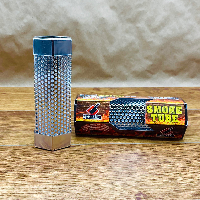 Butcher BBQ Smoke Tube 12 Inch - Stainless Steel Smoker Tube for Pellet Grills, Charcoal Grills & Gas Grills - Perfect for Smoking Meat, Fish, Cheese & Vegetables - Ideal for Backyard BBQs, Camping & Tailgating