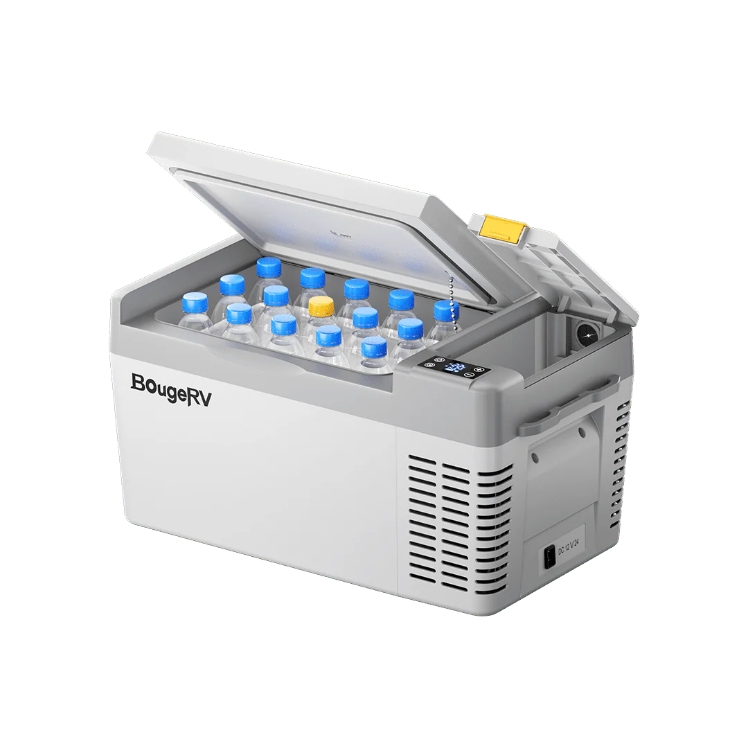 BougeRV CRPRO20 21-Quart 12V Portable Car Refrigerator Freezer - Compact Cooling for Road Trips, Camping & Outdoor Adventures