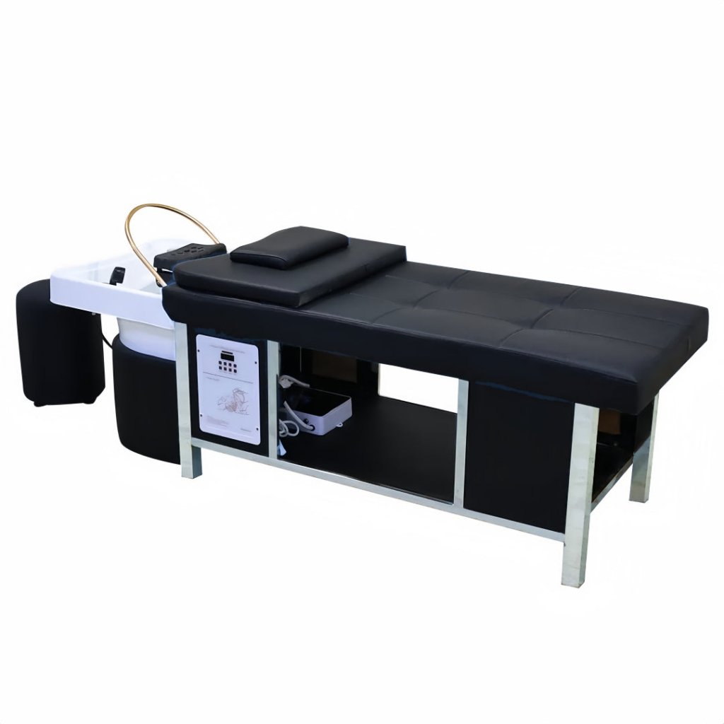 Premium SalonLand Thai Head Spa Shampoo Bed - Stainless Steel Frame & Ceramic Head Basin (Optional Foot Basin) - Professional Hair Washing Station for Salons & Spas