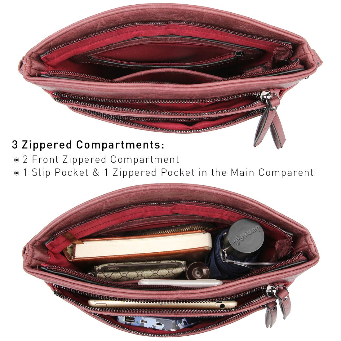 VONMAY Women's Crossbody Bag with Multiple Pockets - Stylish Shoulder Purse for Everyday Use, Travel & Shopping